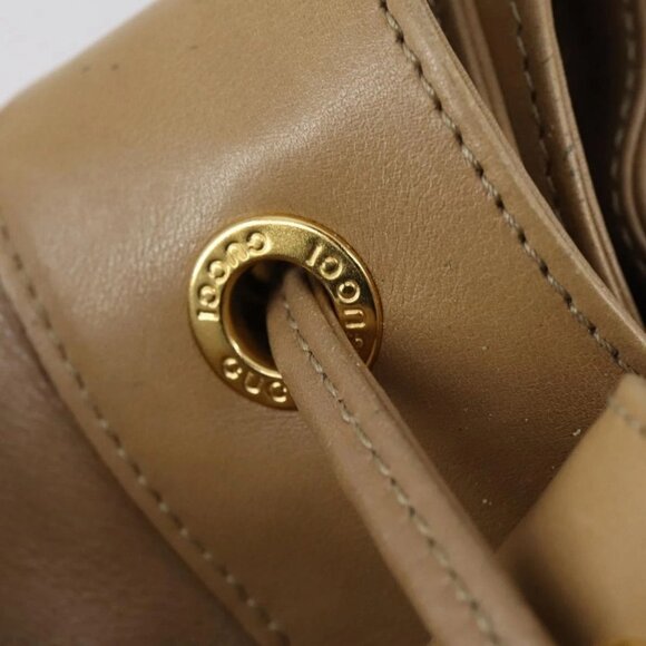 GUCCI Bamboo Backpack Leather Beige Gold 003 2855 0043 0 Auth bs30754 main image 15